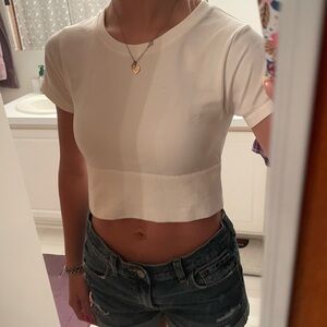 Offline by Aerie White Crop Top